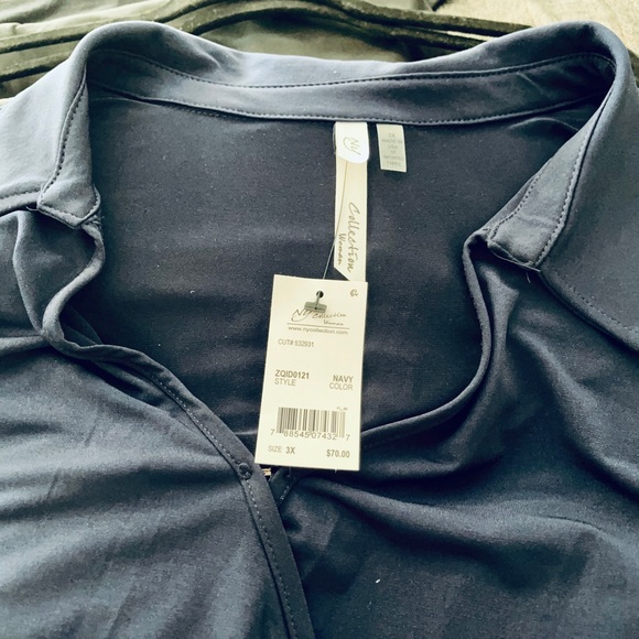 NWT beautiful NY Collection Navy maxi dress 3X plus size. Stretchy. Brand new. - Picture 2 of 10